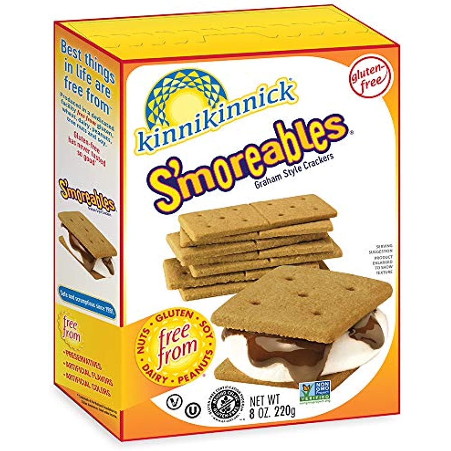 Kinnikinnick Smoreables Gluten Free Graham Style Crackers, 8Oz/220G