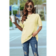 thumbnail image 4 of Camiseta Básica de Corta con Cuello en V en Amarillo M, 4 of 5
