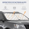 thumbnail image 3 of Kdxio Gray Rabbit Print 2-Piece Sun Shade Front Windshield - Foldable Car Front Window Sunshades for Most Sedans SUV Truck, 3 of 6