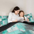 thumbnail image 5 of Homewish Green Abstract Plaid 7-Piece Twin Bedding,Classic Aesthetic Bedding Comforter Set,Black Reversible, 5 of 8