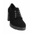 thumbnail image 1 of ZAPATO DE MUJER VESTIR NEGRO NOBUCK SINTETICO MARCA LEON 7400, 1 of 4