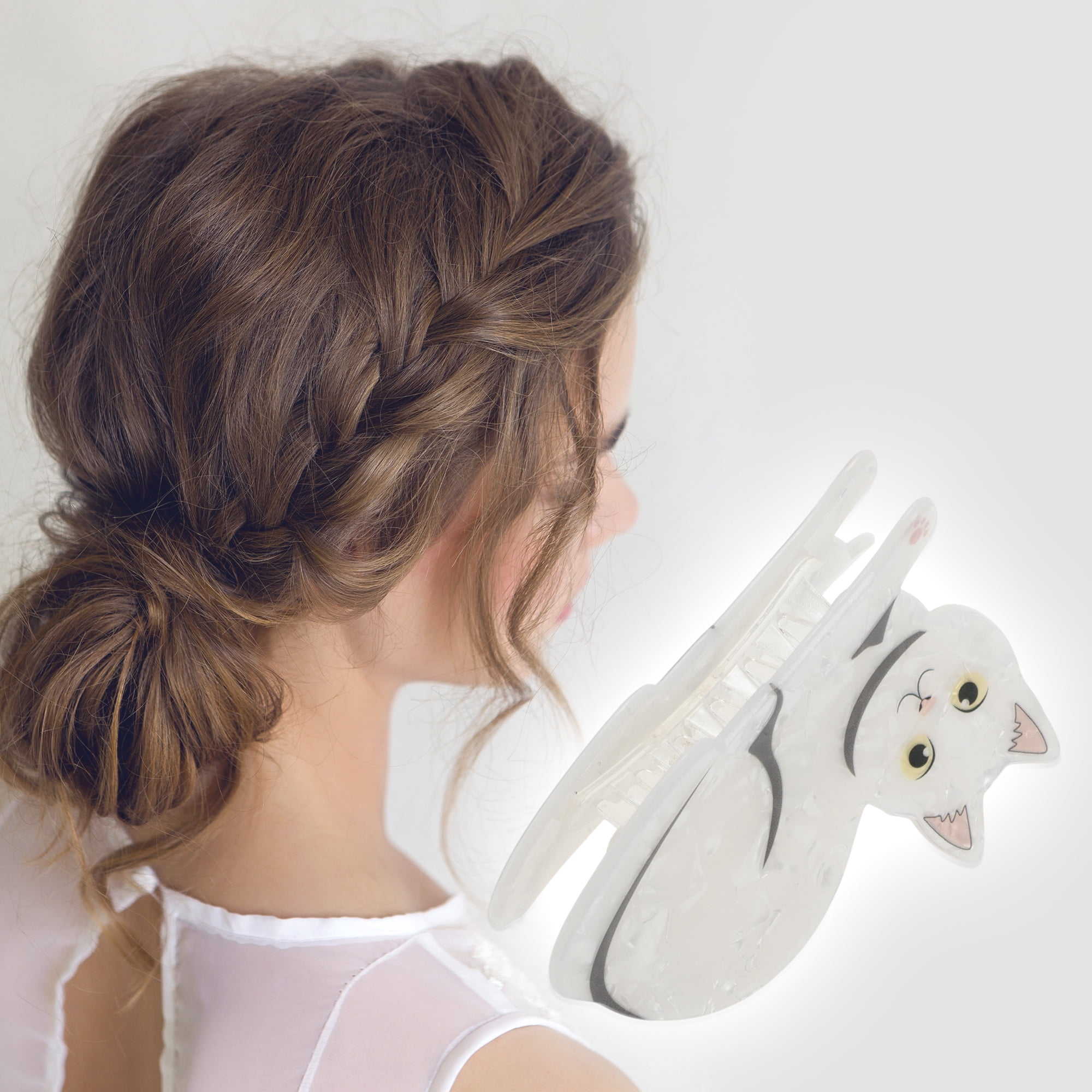 Unique Bargains Cute Cartoon Cat Hair Clips Multicolor 8 Pcs