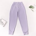 thumbnail image 3 of GYRATEDREAM Toddler Baby Girls' Dry-Fit Jogger Sweatpants Soft Active Athletic Kids Solid Color Long Pant with Pockets & Drawstring Purple for 4-16 Years, 3 of 8