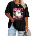thumbnail image 7 of Plus-Size Christmas Shirts Women Merry Christmas Leopard Plaid Tree Print Shirt Holiday Tops Xmas Tee, 7 of 7