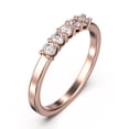 thumbnail image 2 of 0.50ct Classic Round Cut Five Stone Diamond Moissanite Ring 10K rose gold, 2 of 4