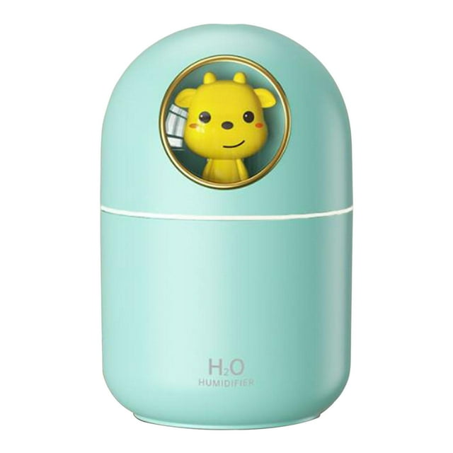 GROWTH TANK Cute Air Humidifier Silent 2 Spray Modes Essential Oil Aroma LED Night Light for green
