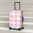 thumbnail image 6 of Rateoe Heart Buffalo Plaid Printed Luggage Cover, Suitcase Protector Fits 18-32 Inch Luggage-Medium, 6 of 7