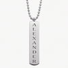 Personalized Planet Stainless Steel Engraved Bar Name Pendant, 20"