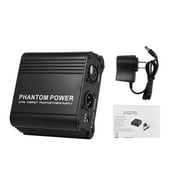 MIXFEER Muslady Ultra-compact Microphone +48V Phantom Power Supply with XLR Input & Output for Condenser Microphone Studio Music Recording