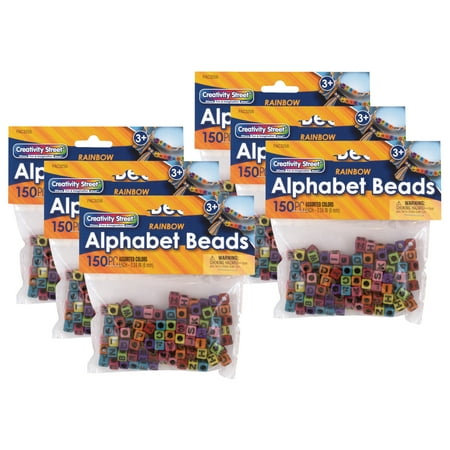 UPC: 0194629101320 | Creativity Street® Alphabet Beads Assorted Rainbow Colors 6 mm 150 per Pack 6 Packs