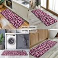 thumbnail image 6 of Pink and Black Of Leopard Print Kitchen Rug Mat,Kitchen Runner Rugs Non Skid Washable,Decorative Kitchen Floor Mats for Kitchen,Sink,Laundry,17"x47.2", 6 of 7
