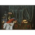 thumbnail image 2 of Cornelius Norbertus Gijsbrechts 18x14 Gold Ornate Wood Frame and Double Matted Museum Art Print Titled - Trompe L’Oeil with Breakfast Piece and Goblets (1672), 2 of 4