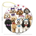 thumbnail image 2 of Dogs with Bows Christmas Ornament Dog Lovers Christmas Decoration Keepsake Ornament Christmas Tree Hanging Accessories Gifts for Women Men On Christmas, 2 of 5