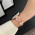 thumbnail image 3 of Butterfly Bracelet Compatible with Apple Watch Bands 41mm/40mm/38mm Slim Bling Jewelry Metal Strap, Shiny Diamond Wristband Replacement for iWatch Series 8/7/SE/6/5/4/3/2/1,Rosegold+Pinkdiamond, 3 of 6