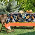 thumbnail image 3 of Outdoor Indoor Spill Proof Waterproof Tablecloth, Vintage Floral Design Patio Fabric Table Cover, Home Décor Wrinkle Free Table Cloths for Dinner/BBQs(60x102 inch Rectangle/Oblong), 3 of 6