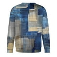 thumbnail image 5 of SGFCWSX Sweatshirts for Men Casual Long Sleeve Crewneck Geometric Graphic Pullover Blue Size 4XL, 5 of 5