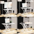 thumbnail image 3 of VIVO White 24" Single Top Ergonomic Scissors Lift Keyboard and Mouse Riser, 3 of 9