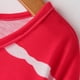thumbnail image 5 of Gibobby Camisa De verano Camisetas informales de manga larga para niñas pequeñas, túnica de cuello redondo, camisetas a rayas con botones para niños, blusas, ropa de otoño （Rojo， 12-13 Años), 5 of 5