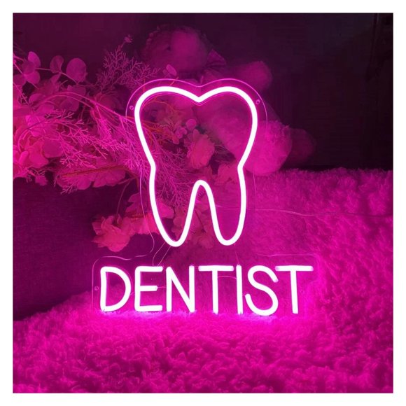 Letrero De Neón Para Dientes De Dentista, Luces Alimentadas Por USB, Tienda De Dientes Regulable, Decoración Para Habitación De Oficina Y Dentista