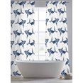 thumbnail image 5 of Summer Ocean Blue Whales Sheer Curtains 84 Inch Long 2 Panels, Nautical Coastal Sea Watercolor Marine Life Light Filtering Rod Pocket Curtains, Sheer Voile Drapes for Living Room Bedroom, 52"x84", 5 of 8