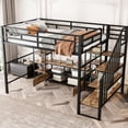 thumbnail image 2 of Heavy Duty Metal Loft Bed with Low Table / Safe and Easy-to-Assemble for Home Use, 2 of 2