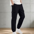 thumbnail image 4 of uublik Boys Girls Pants Size 4T-13 Kids Cargo Pants Elastic Waist Lightweight Outdoor Jogger Pants Black, 4 of 6