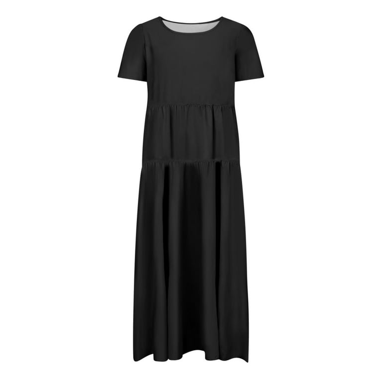 black smock dress maxi & Other Stories | Smock Maxi dress | Black