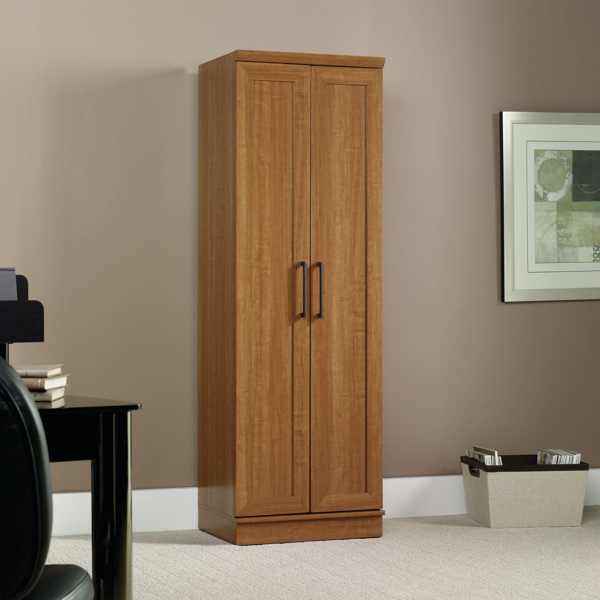 Sauder HomePlus 2-Door Storage Cabinet, Sienna Oak Finish - 3
