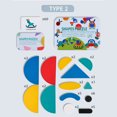 thumbnail image 2 of Amdohai Wooden Pattern Block Animals Shape Puzzle Early Education Montessori Toy with Design Cards for, 2 of 8