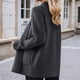 thumbnail image 4 of Ailaofu Women's Casual Open Front Sweater Long Sleeve Rib Knit Cardigan, 4 of 5