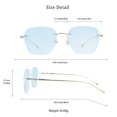 thumbnail image 4 of LifeArt Pure Titanium Frame Glasses/Blue Light Blocking Reading Glasses, Reduce Eyestrain, Stylish for Men and Women(Gold,+1.00 Magnification), 4 of 5