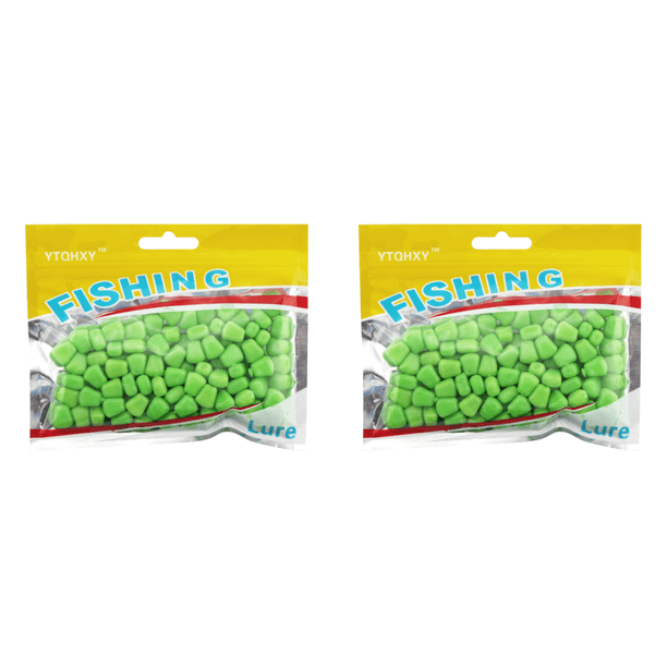100 Uds Olor A Maíz Cebo Suave Falso Flotabilidad Accesorios Pesca () Verde