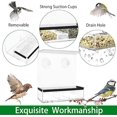 thumbnail image 3 of Bird Feeder for Windows, 2 Pcs Acrylic Outdoor Window Bird Feeder with 6 Suction Cups, Transparent with Removable Tray Bird Feeder for Sparrows, Wild Birds, 3 of 5