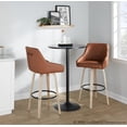 thumbnail image 3 of Hannah 30" Fixed-Height Barstool Set of 2, Bar Stools Swivel, Bar Chairs, Swivel Bar Stools Set of 2 with Back, Bar Stools for Kitchen Island (Camel Faux Leather), 3 of 6