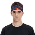 thumbnail image 2 of Daiia Tropical Flower printed Men's Performance Headband,Sports Headbands,Moisture Wicking Workout Headband, 2 of 9