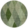 thumbnail image 2 of Addison Rugs Chantille Indoor/Outdoor Transitional Geometric Green Washable Round Rug, 8' x 8', 2 of 6
