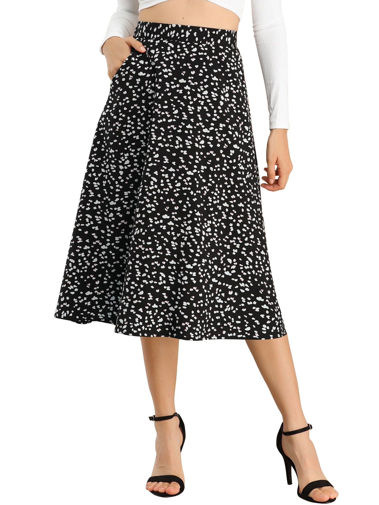 Flare Knee Length Chiffon A Line Midi Skirt for Bahrain Ubuy