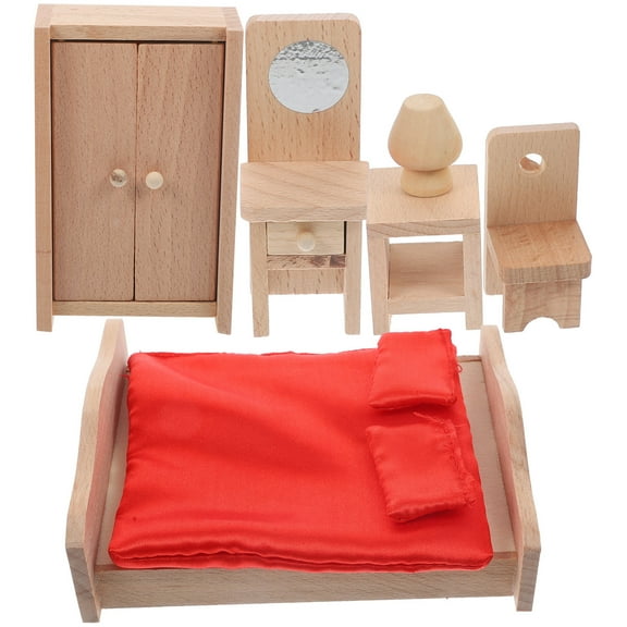LULULION dollhouse furniture and accessories Doll House Furniture Wood 1 Set for Family Interaction