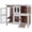 BSR06 (Brown), variant on BUTINGLALE 47" Two Story Rabbit Hutch with Wheels, Indoor Outdoor Bunny Cage Guinea Pig Cage, 2 Deep No Leak Trays Included, Gray