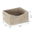 thumbnail image 4 of Kouboo La Jolla Rattan Organizing & Shelf Basket, Woven Basket For Shelves, Foldable Cube Storage Baskets Bins, Pantry, White Wash, 4 of 4