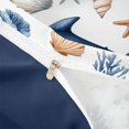 thumbnail image 4 of meiyoeat Coastal Shark Bedding for Kids Boys Girls, Watercolor Beach Animal Duvet Cover Full, White Blue, Blue Reversible, 3 Pieces, 1 Duvet Cover and 2 Pillowcases, 4 of 6