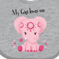 thumbnail image 4 of Inktastic Aditi My Gigi Loves Me Pink Elephant Beautiful Girls Baby Bib, 4 of 4