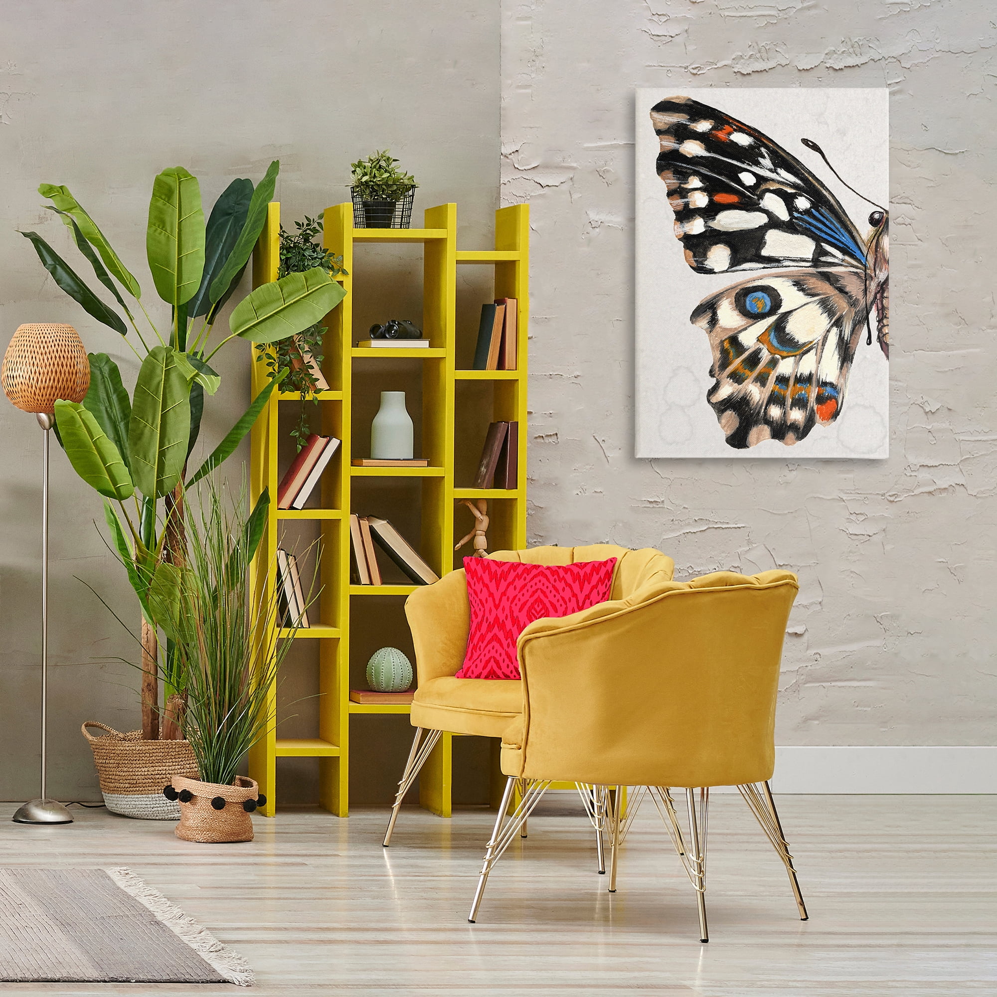 Stupell Industries Spotted Butterfly Wing Animals & Insects Painting Gallery Wrapped Canvas Art Print Wall Art, 24 x 36