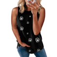 thumbnail image 2 of Blusa de chaleco suelta con cuello redondo y estampado informal para mujer Pompotops lopia990939, 2 of 8