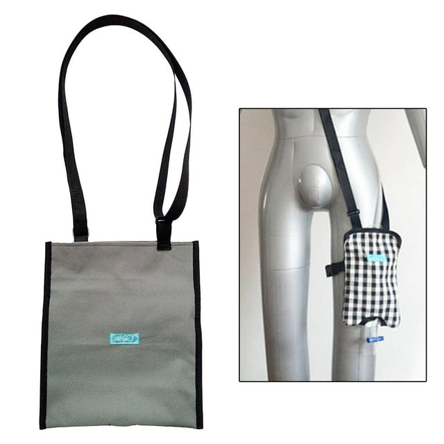 Drainage Bag Covers Leg Storage with Adjustable Shoulder Strap-1000ml , Gray