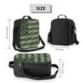 thumbnail image 2 of Defioc Jungle Green Camo USA Flag Print Lunch Box for Men & Women, Insulated Lunch Bag Thickened Thermal Leakproof Lunch Tote Bag for Adult Office Travel Picnic, 2 of 8