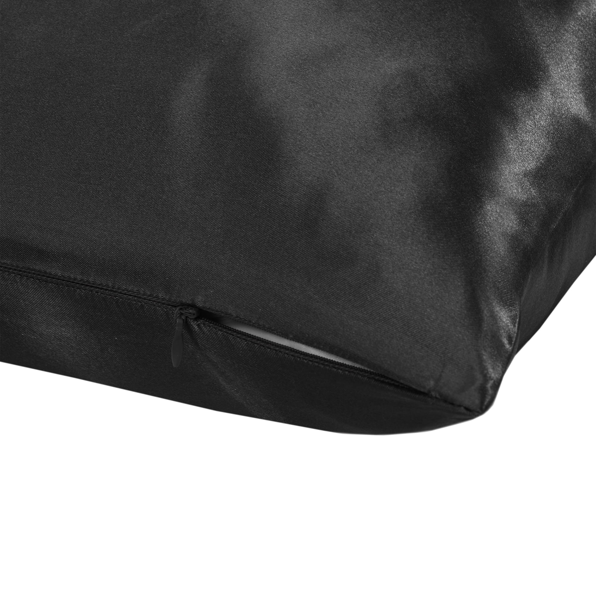 Mainstays Satin Body Pillowcase - Classic Black - Frizz Control & Cooling Comfort - 1 Pack