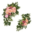 thumbnail image 4 of Arco de flores para boda, , vegetación rústica, decoración versátil, de puerta de pared de recepción, decoración de fondo de hojas Rosa, 4 of 8