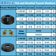 thumbnail image 4 of XBVV 233 pcs Faucet Beveled Washers and Plumbing Flat Rubber Washers, 4 of 8
