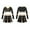 Black, variant on Girls Cheerleading Costume for Schoolgirls Cheer Leader Uniform Dance Crop Top with Skirts Cosplay Party Outfit Red 16